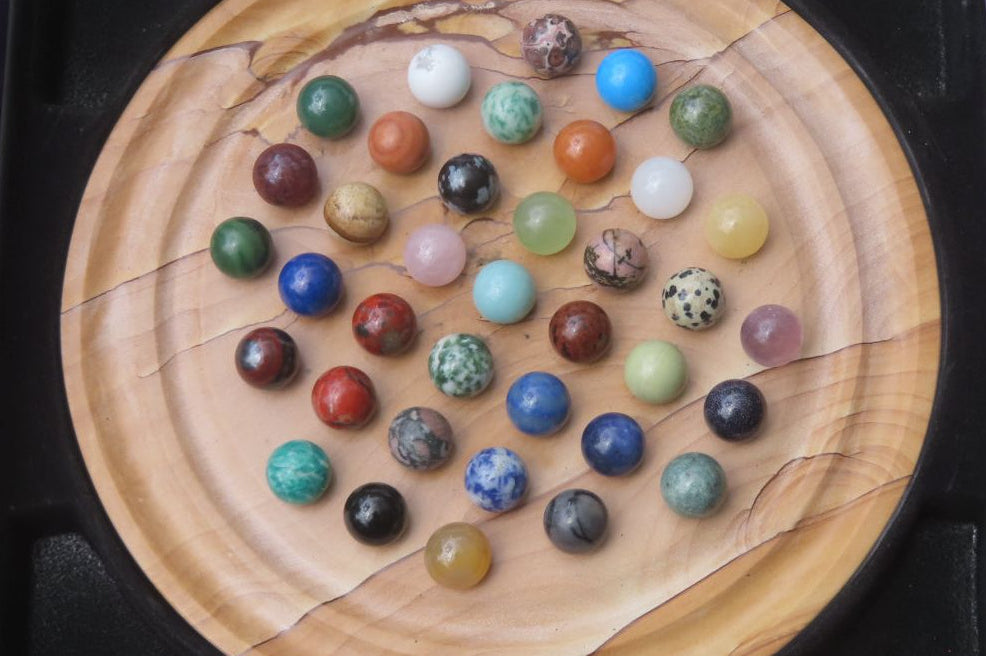 Hand Made Vintage Namibian Picture Stone Gemstone Solitaire Set - Sold Per Item - From Namibia