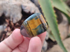 Polished Medium Blue and Gold Variegated Tigers Eye Tumble Stones - Sold Per 1 KG - From South Africa