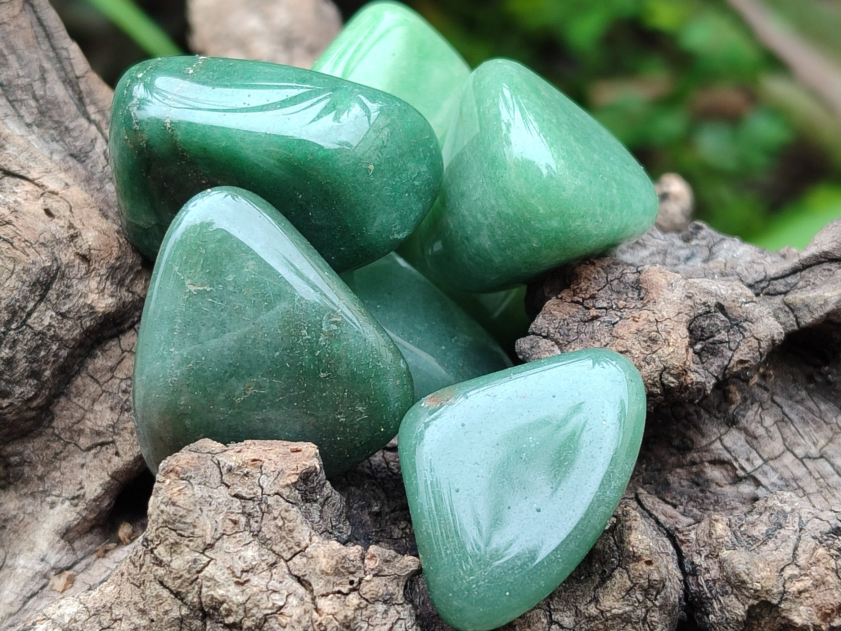 Polished Medium Aventurine Tumble Stones - Sold Per 1 KG - From Zimbabwe