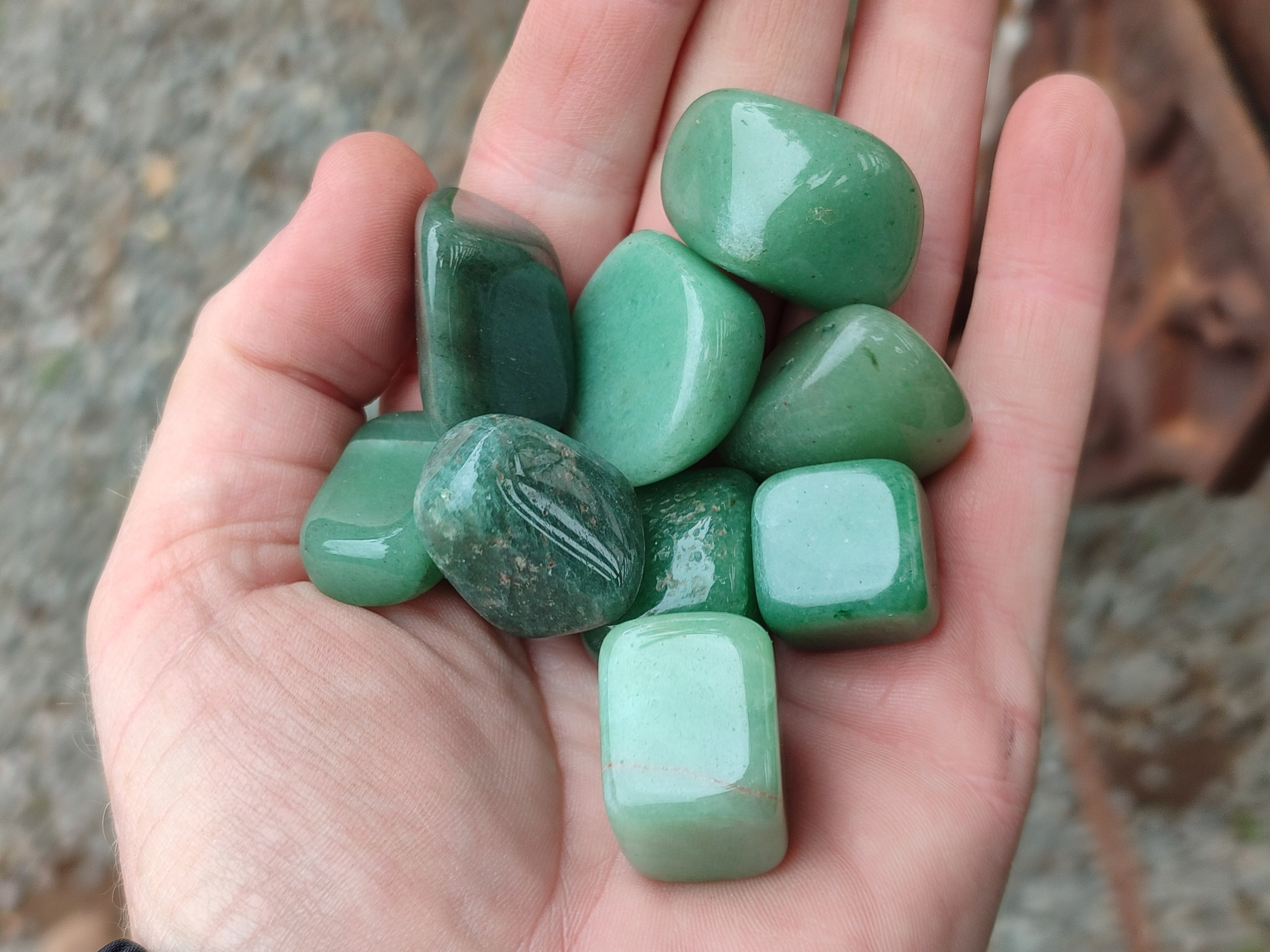 Polished Medium Aventurine Tumble Stones - Sold Per 1 KG - From Zimbabwe