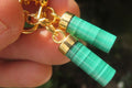 Hand Made Pair of Malachite Cylinder Clip On Earrings - Sold Per Pair - From Congo