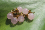Hand Made Pair of Rose Quartz Stud Earrings - Sold Per Pair - From South Africa