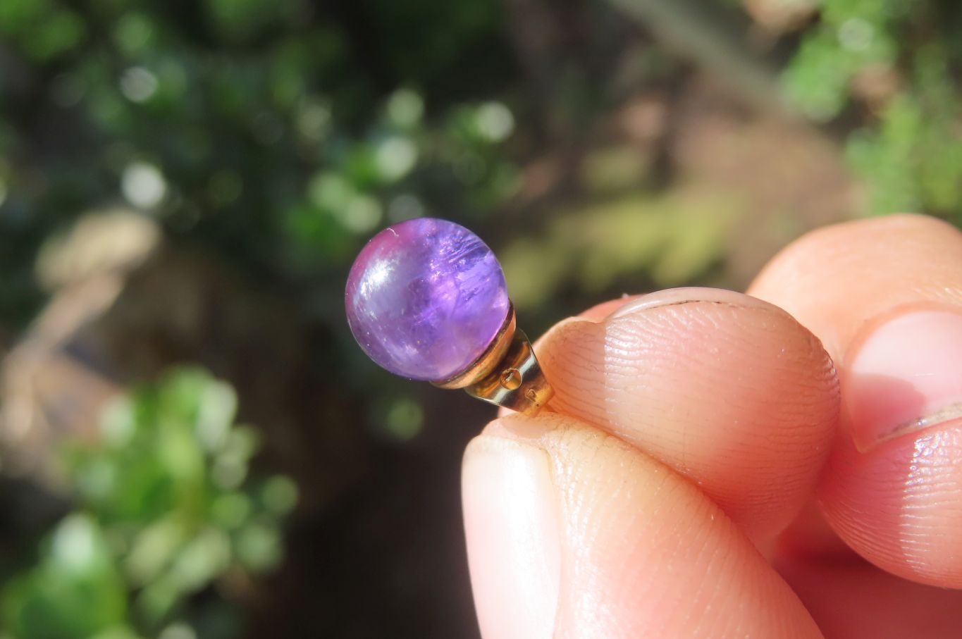 Hand Made Pair of Gemmy Dark Purple Amethyst Stud Earrings - Sold Per Pair - From Zambia