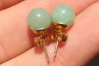 Hand Made Pair of Aventurine Stud Earrings - Sold Per Pair - From Zimbabwe