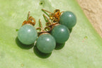 Hand Made Pair of Aventurine Stud Earrings - Sold Per Pair - From Zimbabwe