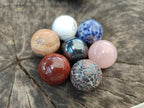 Polished Mixed Gift Box Set of 12 Mini Gemstone Spheres - Sold Per Set - From Southern Africa