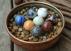 Polished Mixed Gift Box Set of 12 Mini Gemstone Spheres - Sold Per Set - From Southern Africa