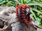 Hand Made Red Jasper Beaded Stretch Buddha Bracelet - Sold Per Item - From South Africa