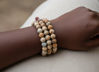 Hand Made Namibian Desert Picture Stone Jasper Beaded Stretch Buddha Bracelet - Sold Per Item - From Namibia