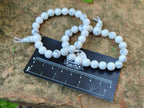 Hand Made Lightning Strike Magnesite - Howlite Beaded Stretch Buddha Bracelet - Sold Per Item - From Zimbabwe