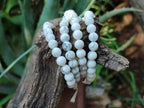 Hand Made Lightning Strike Magnesite - Howlite Beaded Stretch Buddha Bracelet - Sold Per Item - From Zimbabwe