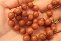 Hand Made Sunstone Ball Shaped Beaded Necklace  - Sold Per Item - From India