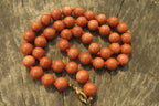 Hand Made Sunstone Ball Shaped Beaded Necklace  - Sold Per Item - From India