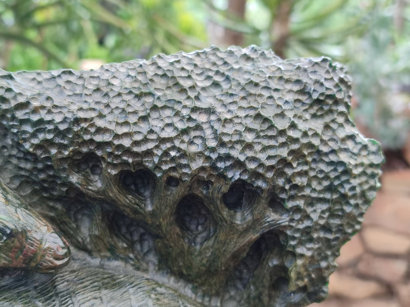 Hand Made Green Verdite Twin Zebra Carving x 1 From Zimbabwe