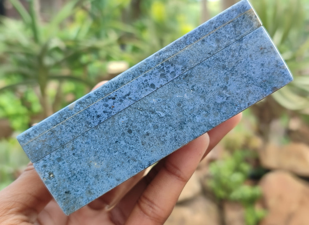 Hand Made Dumortierite Medium Size Jewellery Box - Sold Per Item - From Mozambique