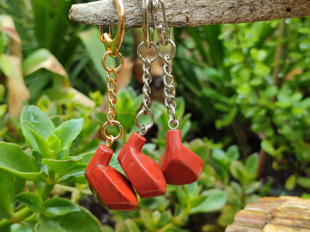 Hand Made Red Jasper Golf 3 Wood Driver, Keyring - Sold Per Item - From South Africa