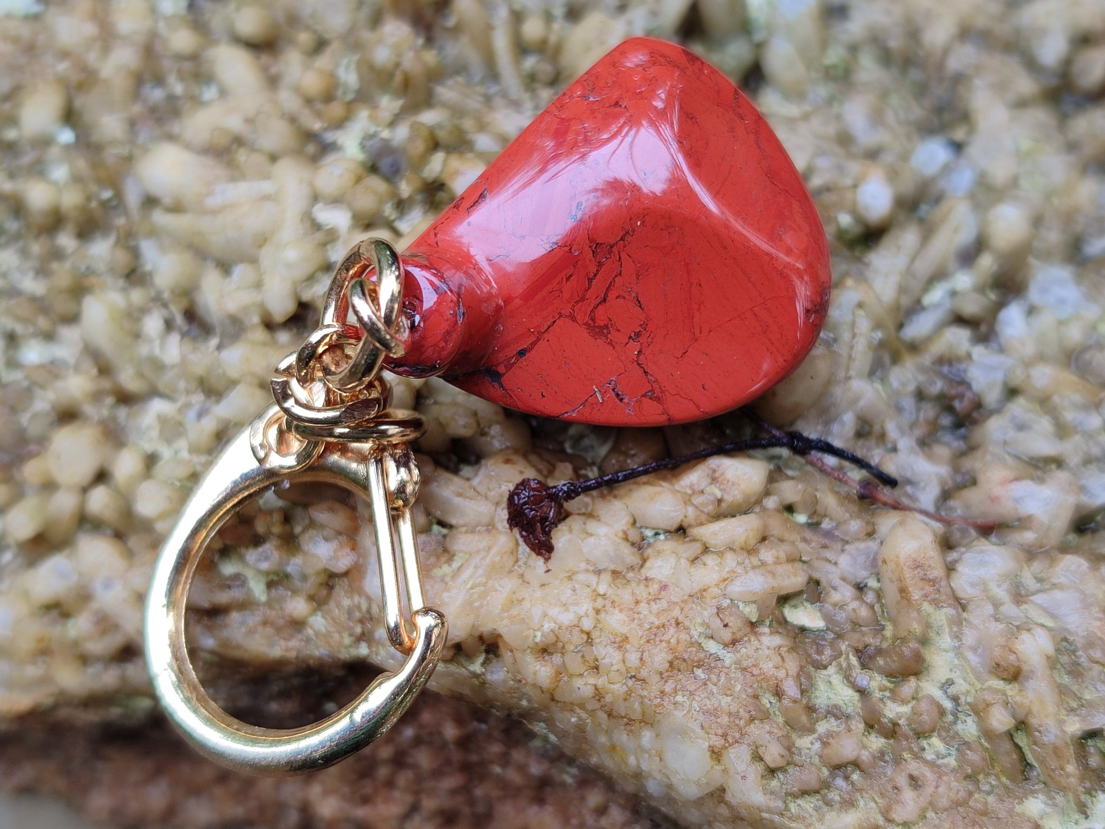 Hand Made Red Jasper Golf 3 Wood Driver, Keyring - Sold Per Item - From South Africa