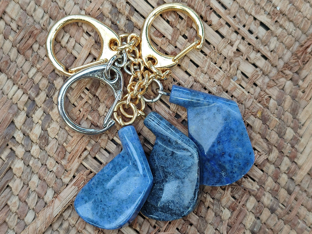 Hand Made Dumortierite Iron Golf Club Keyrings - Sold Per Item - From Mozambique