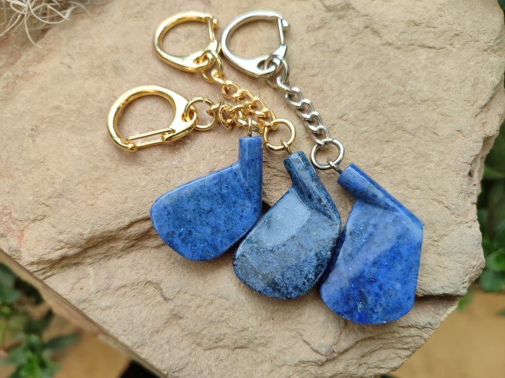 Hand Made Dumortierite Iron Golf Club Keyrings - Sold Per Item - From Mozambique