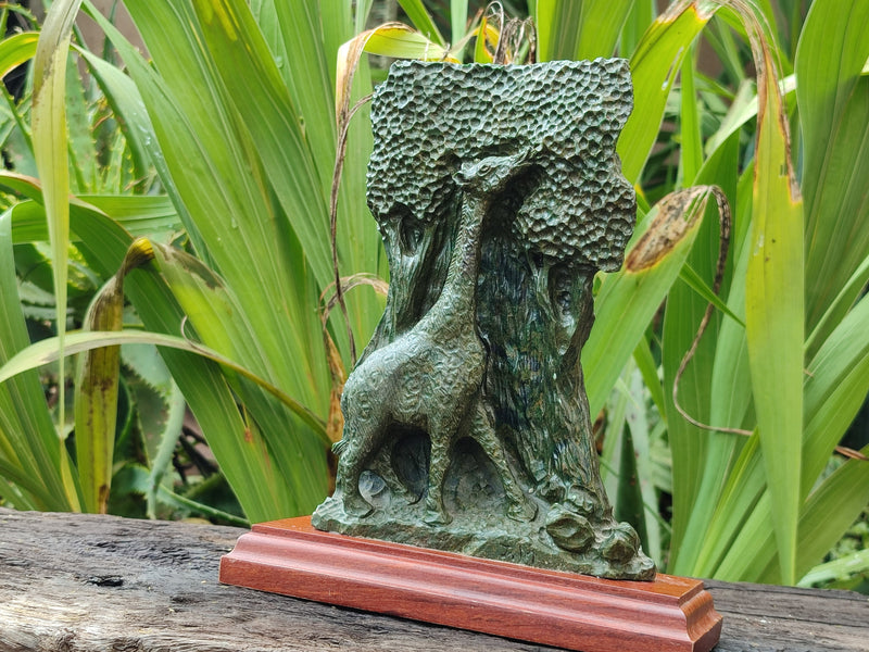 Hand Made Green Verdite Giraffe Carving x 1 From Zimbabwe