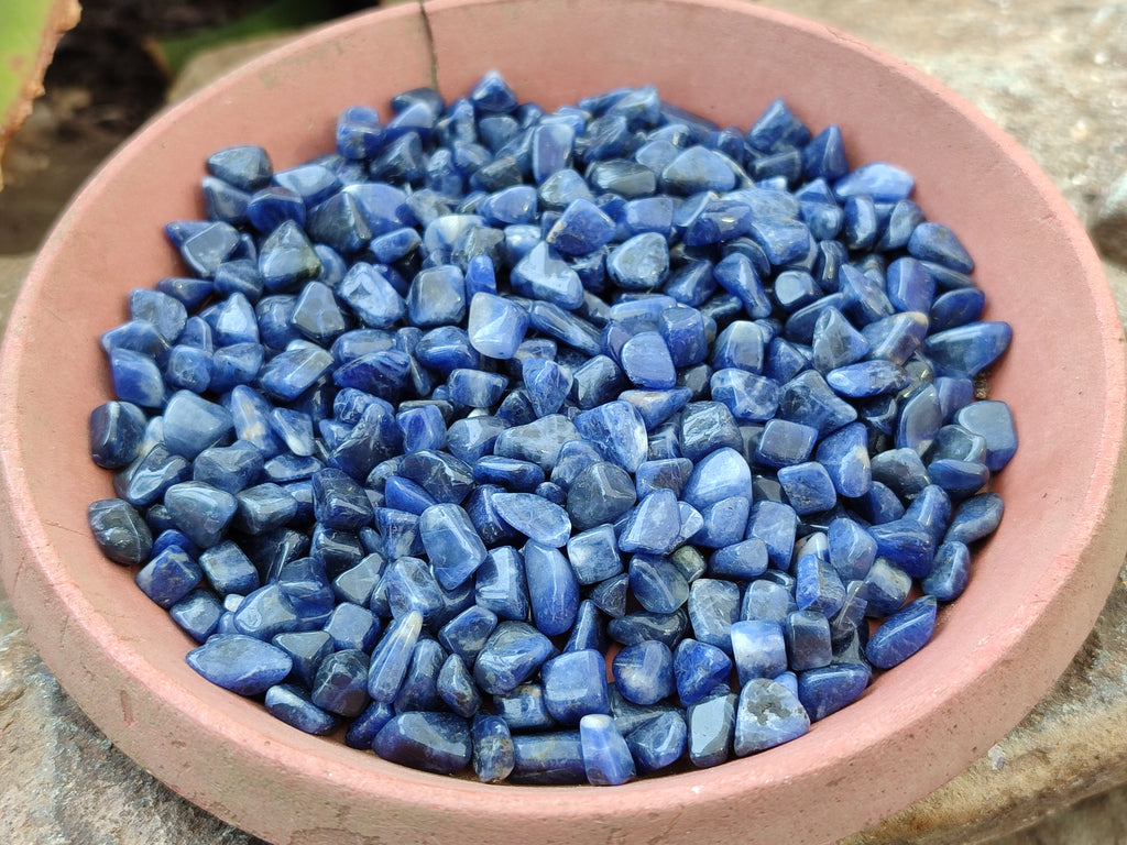 Polished Sodalite Chip Tumble Stones - Sold Per 1 Kg - From Namibia