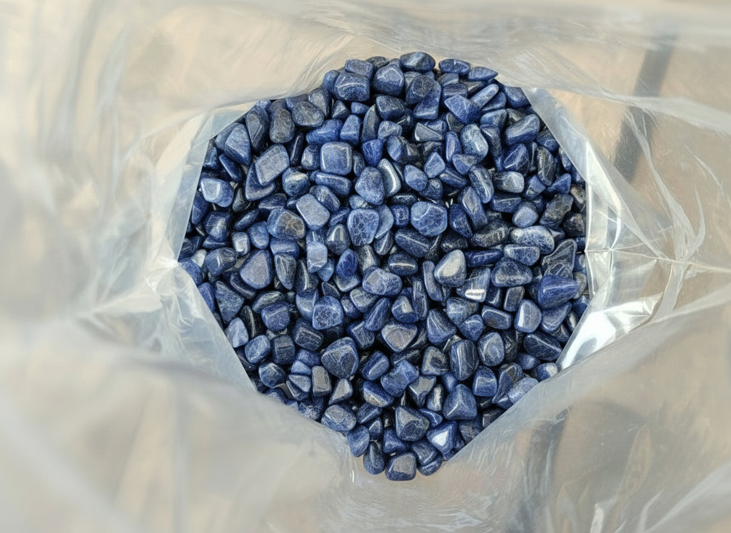 Polished Sodalite Chip Tumble Stones - Sold Per 1 Kg - From Namibia