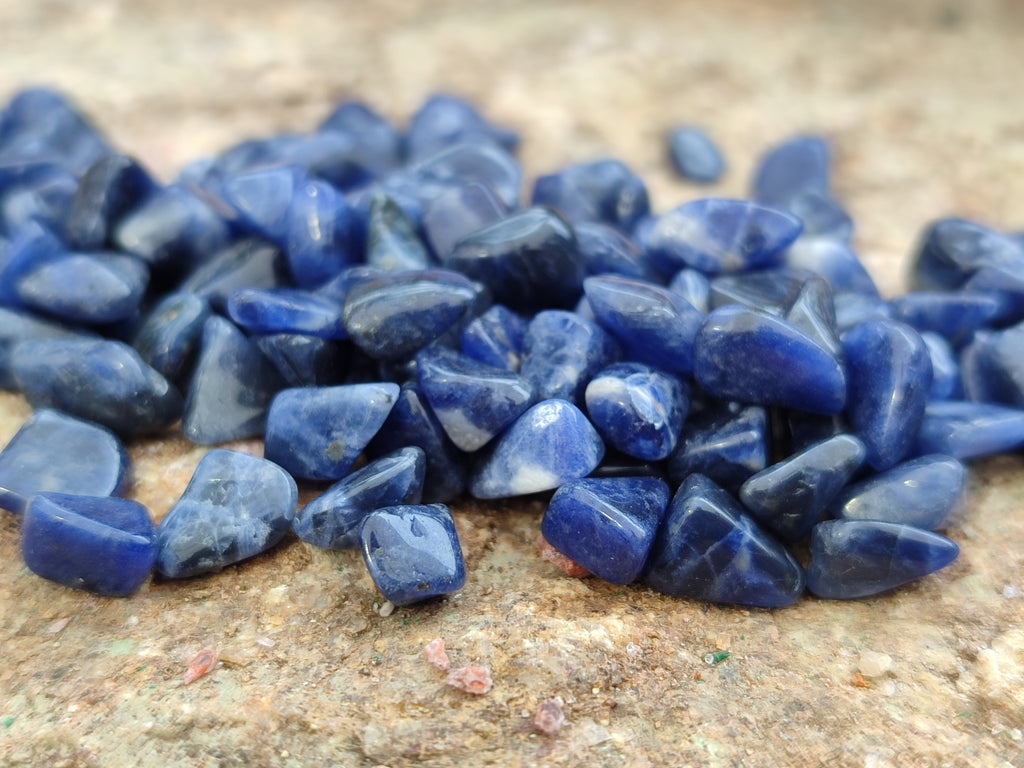 Polished Sodalite Chip Tumble Stones - Sold Per 1 Kg - From Namibia