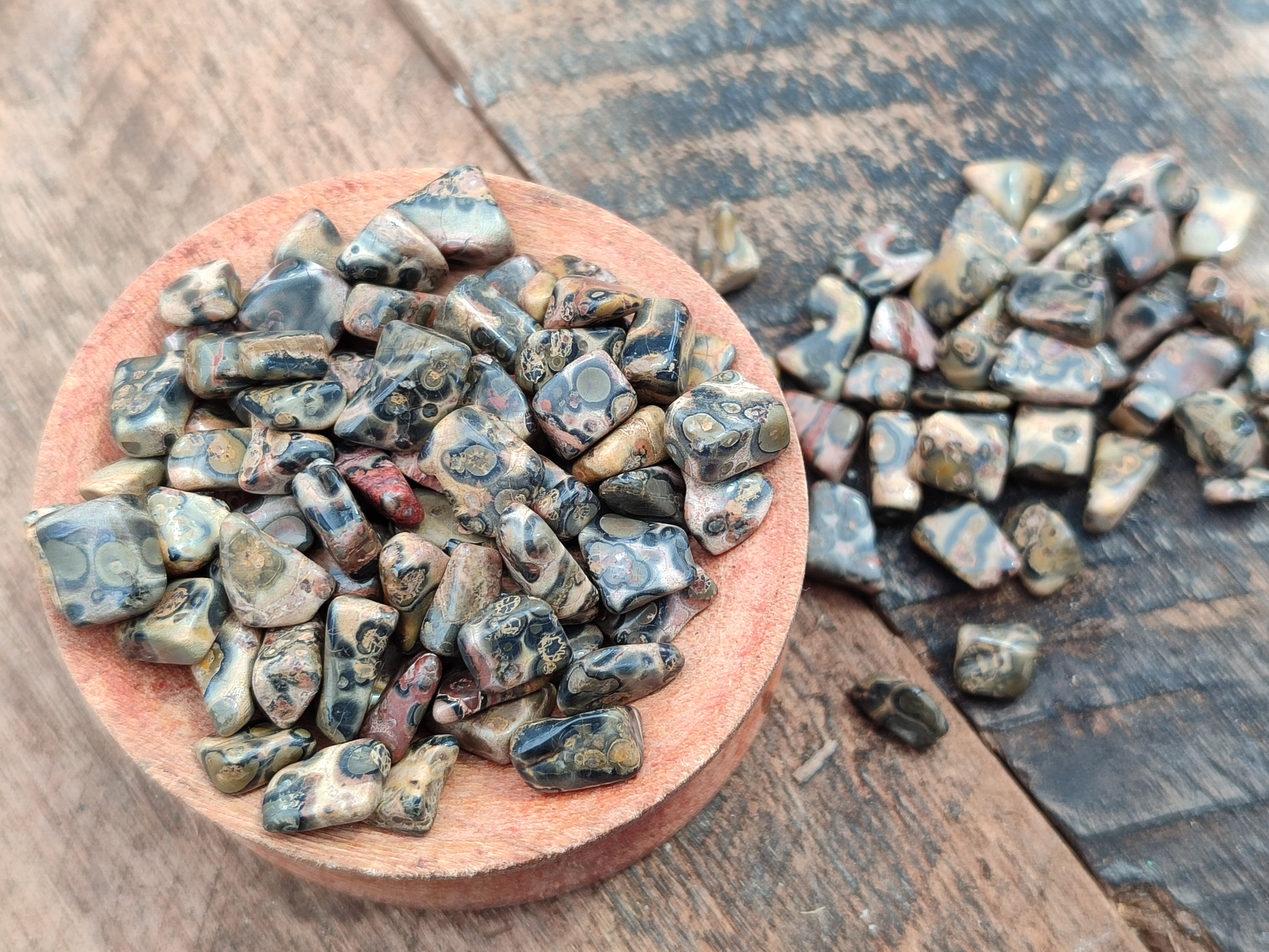Polished Snakeskin Jasper Chips - Sold Per 1 kg - From Australia