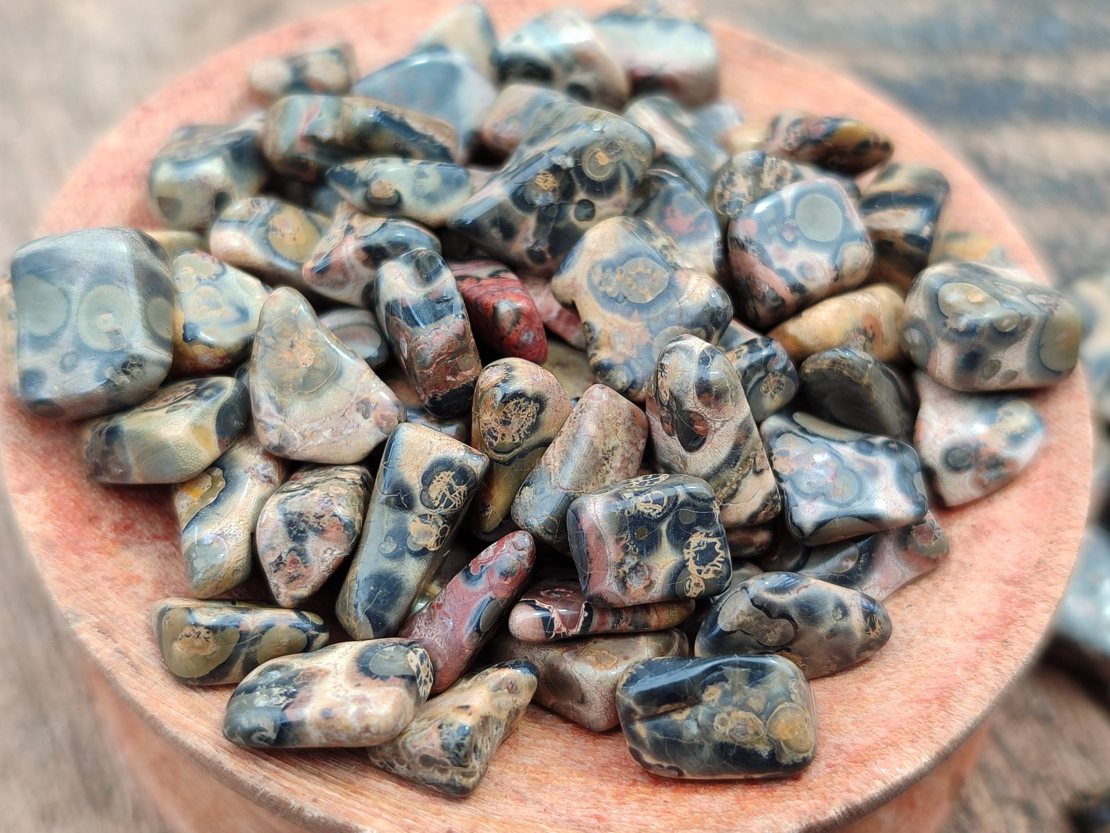 Polished Snakeskin Jasper Chips - Sold Per 1 kg - From Australia