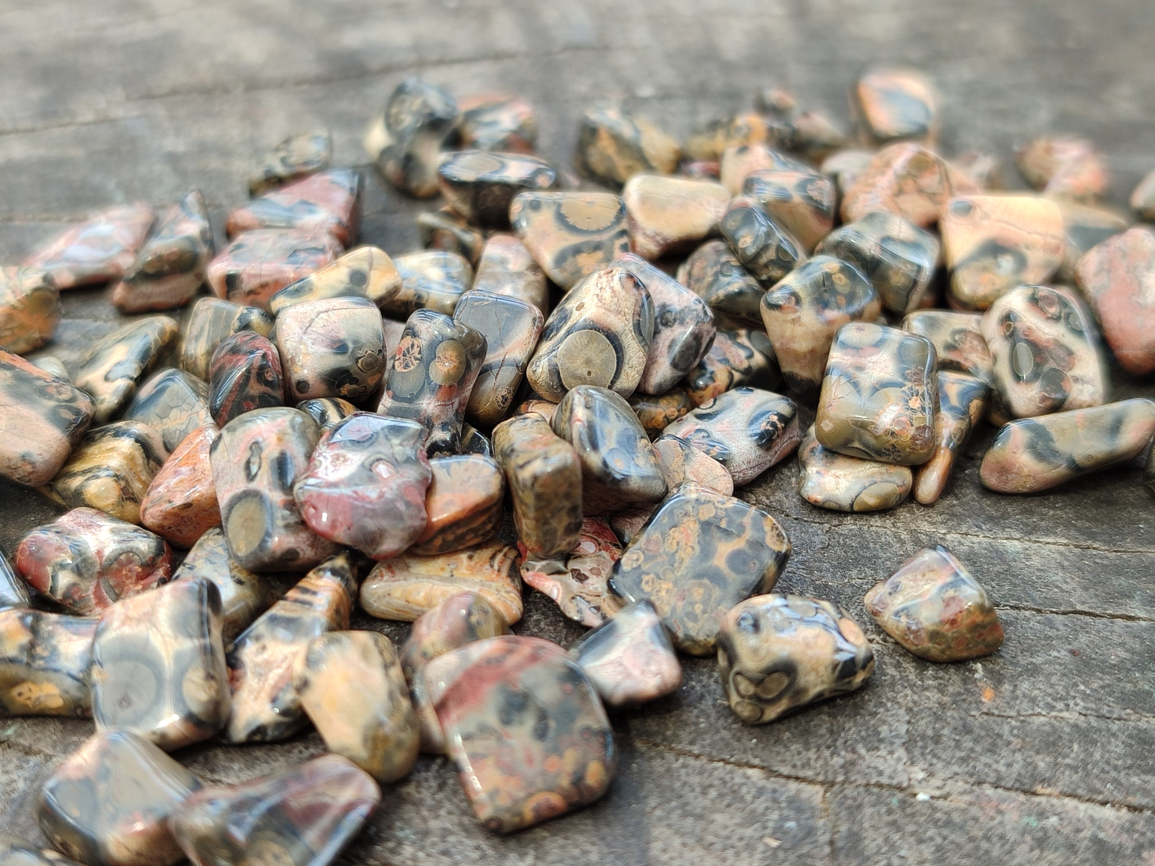 Polished Snakeskin Jasper Chips - Sold Per 1 kg - From Australia