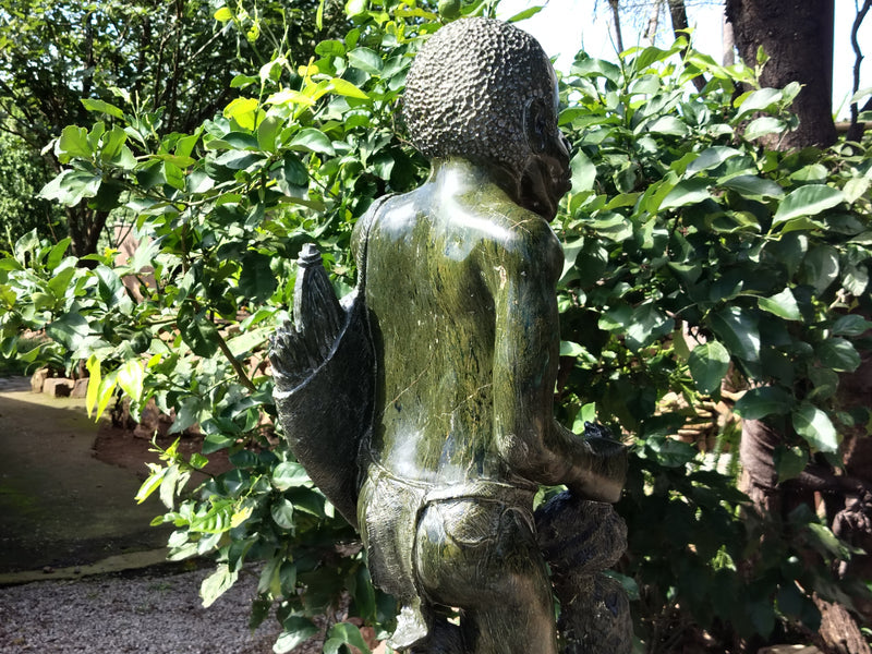 Hand Made XXL Green Verdite Bushman Sculpture x 1 From Zimbabwe