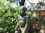 Hand Made XXL Green Verdite Bushman Sculpture x 1 From Zimbabwe