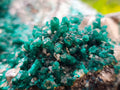 Natural XL Rare Dioptase and Drusy Dolomite Museum Specimen x 1 From Manamba Mine, Congo