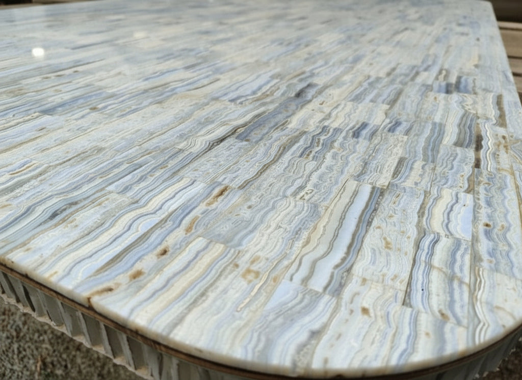 Hand Made XXX Rare Blue Lace Agate Table Top x 1 From Namibia