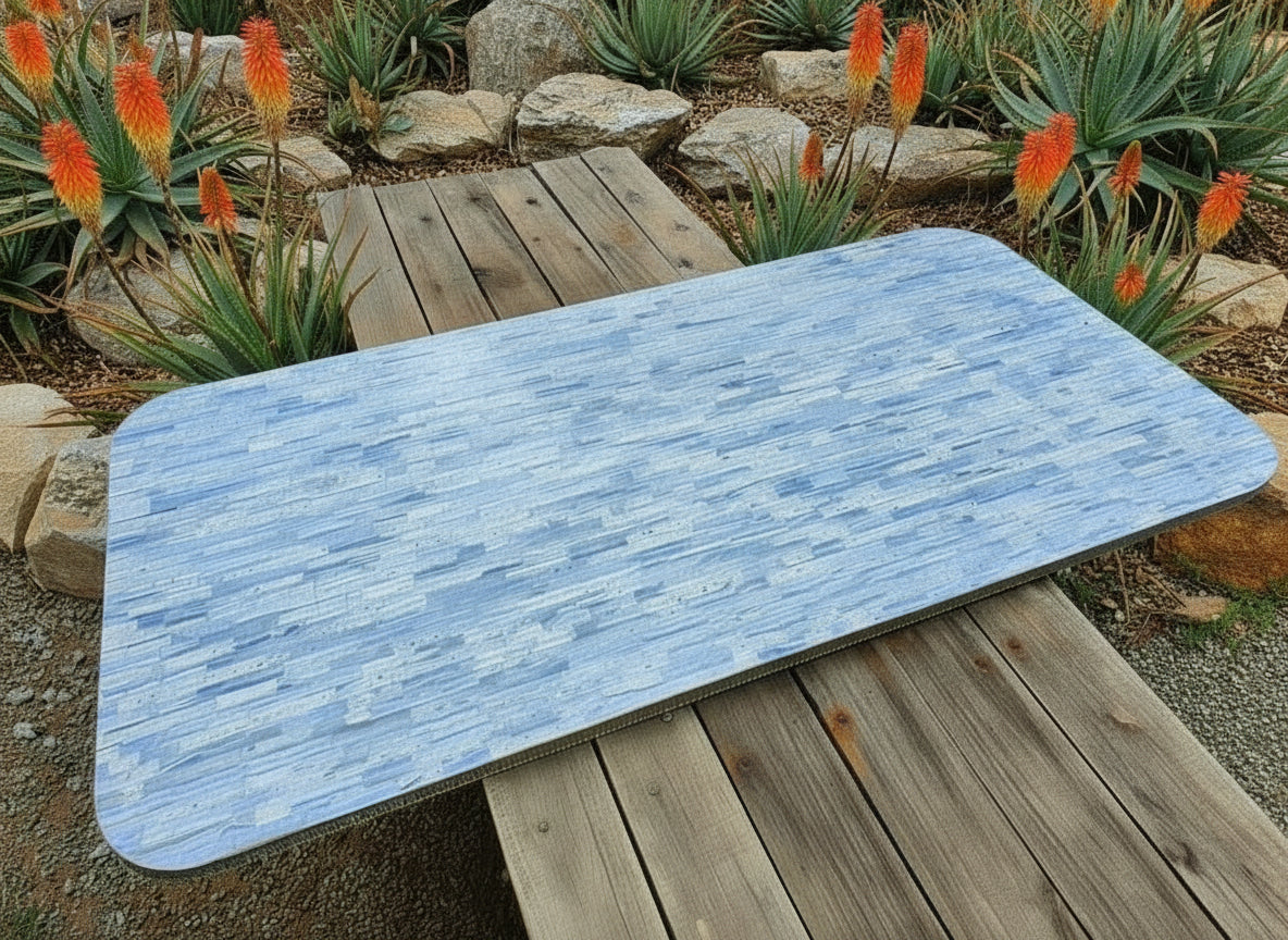 Hand Made XXX Rare Blue Lace Agate Table Top x 1 From Namibia