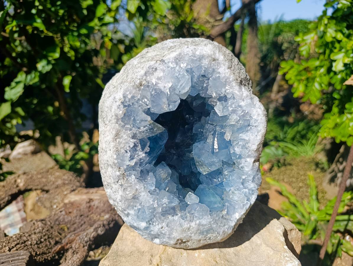 Natural Large Celestite Geode Specimen x 1 From Sakoany, Madagascar