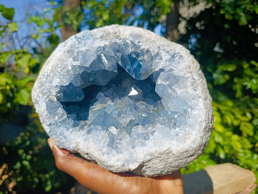 Natural Large Celestite Geode Specimen x 1 From Sakoany, Madagascar