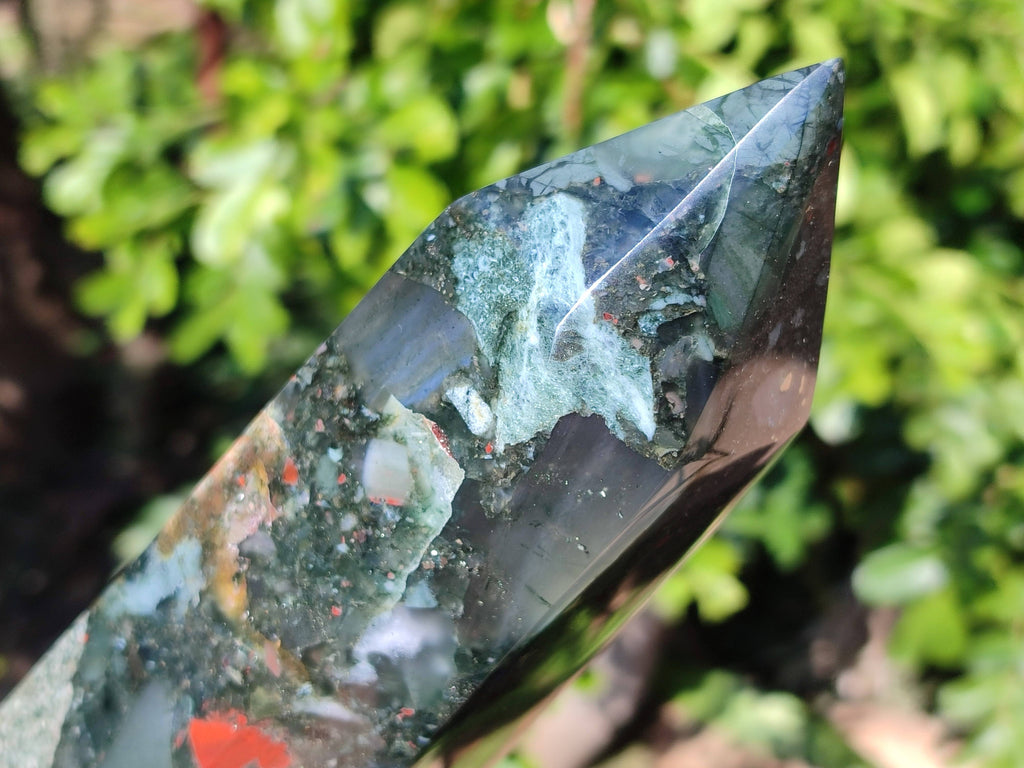 Polished Large Bloodstone Tower x 1 From Swaziland