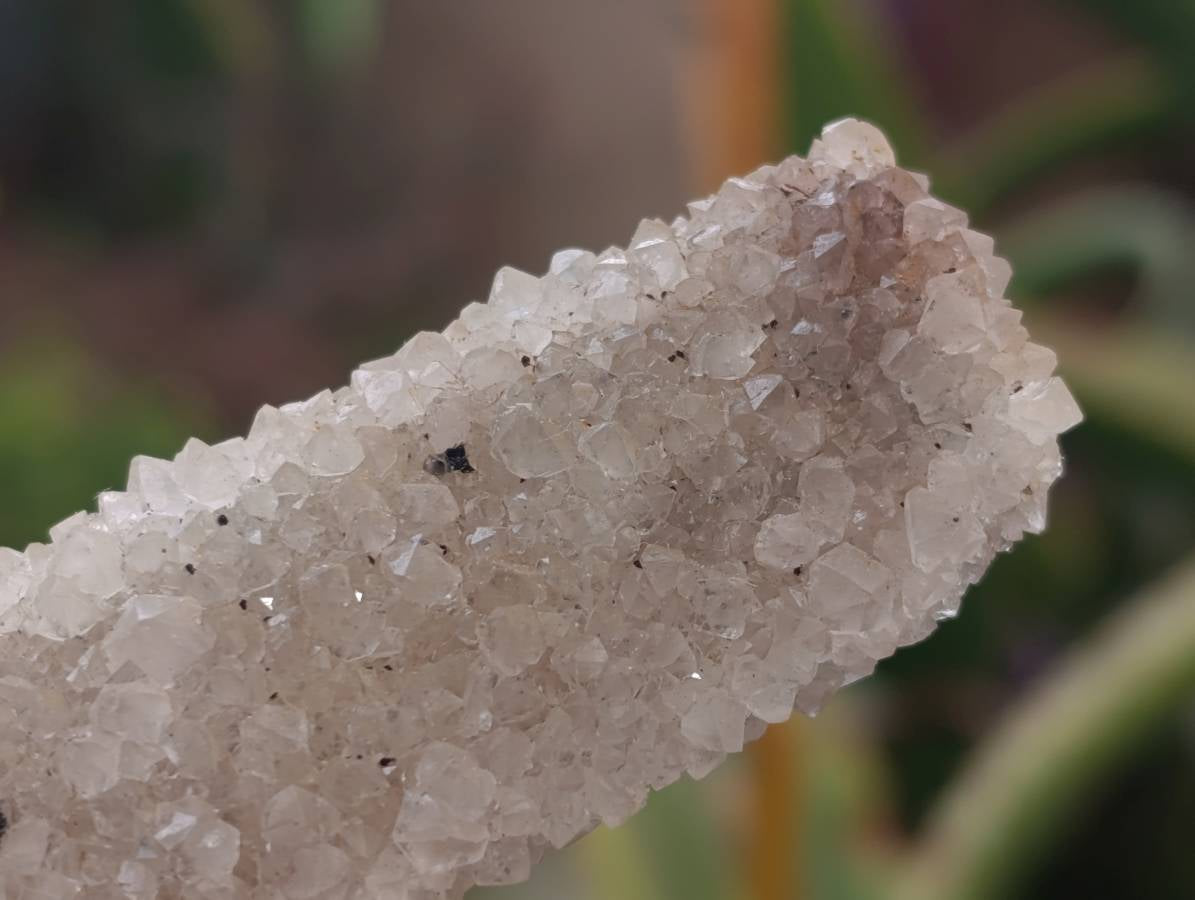 Natural Tabular Druzy Quartz Coated Lamular Calcite Crystal x 1 From Albert's Mountain, Lesotho