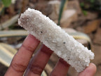 Natural Tabular Druzy Quartz Coated Lamular Calcite Crystal x 1 From Albert's Mountain, Lesotho