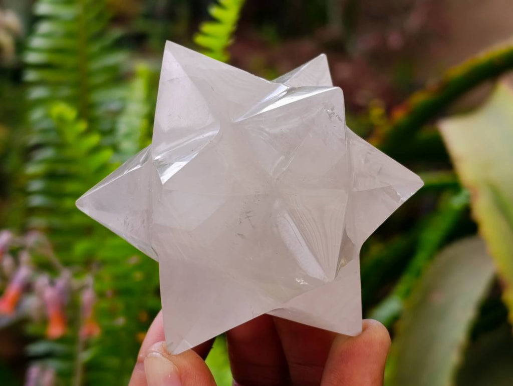 Hand Made Girasol Pearl Merkabah Star x 1 from Ambatondrazaka, Madagascar