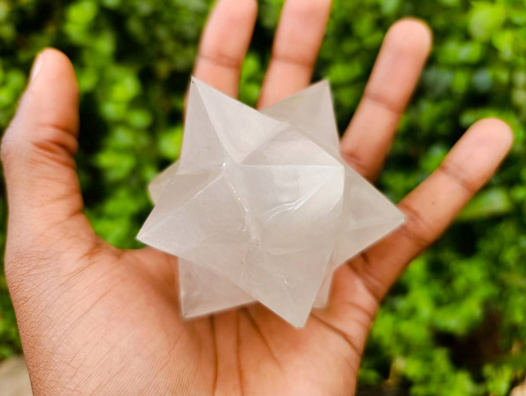 Hand Made Girasol Pearl Merkabah Star x 1 from Ambatondrazaka, Madagascar