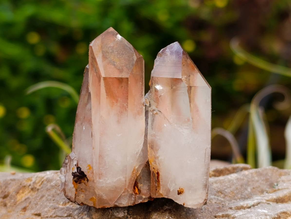 Natural Twin Red Hematoid Quartz Crystal Cluster x 1 From Orange River, South Africa