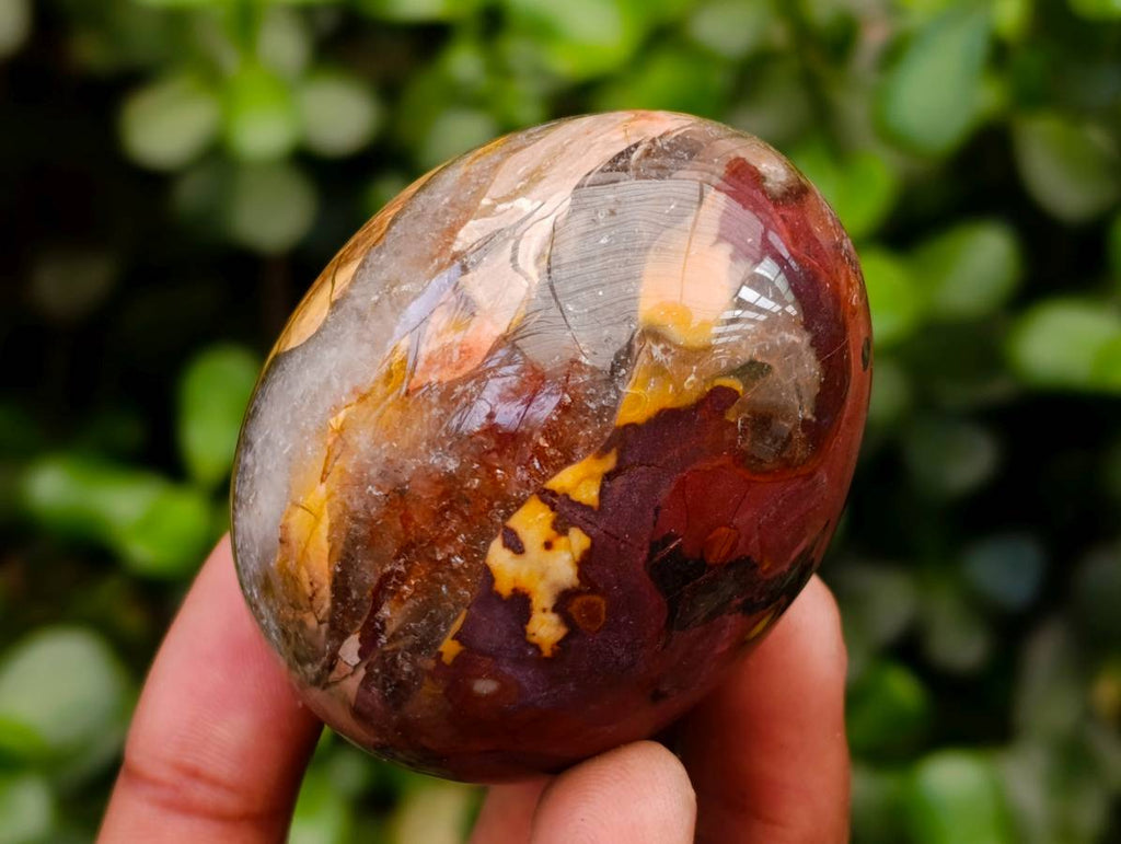 Polished Banded Iron Jasper Egg x 1 From Prieska, South Africa