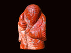 Hand Made Vintage Brecciated Jasper Figurines of the Far Eastern Gods on Wooden Stands In A Set of 7, From South Africa