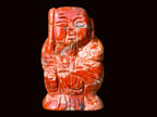 Hand Made Vintage Brecciated Jasper Figurines of the Far Eastern Gods on Wooden Stands In A Set of 7, From South Africa