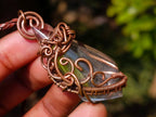 Hand-Made Kite Rock Crystal with Copper Art Wire Wrap Pendant with Thong x 1 From Zimbabwe