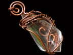 Hand-Made Kite Rock Crystal with Copper Art Wire Wrap Pendant with Thong x 1 From Zimbabwe