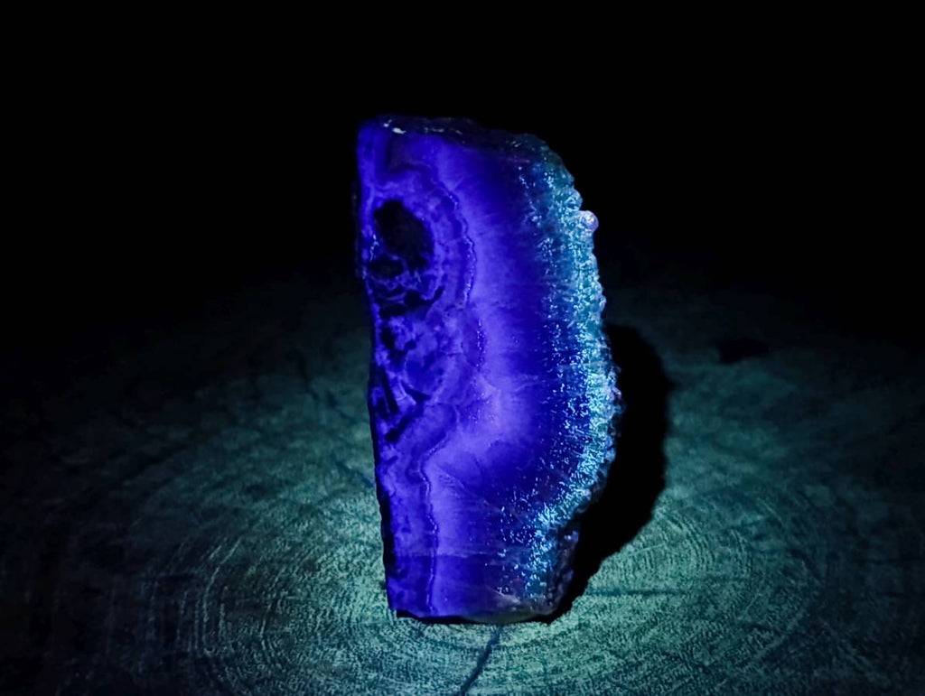 Polished Slice of Rare Watermelon Fluorite x 1 From Uis, Namibia