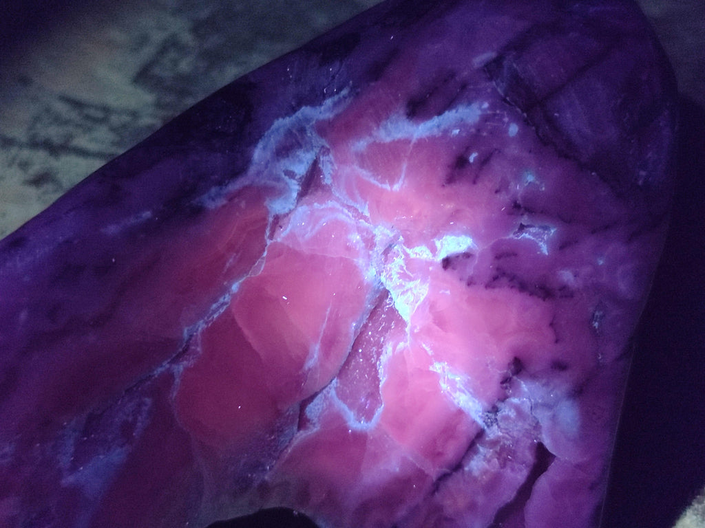 Polished Rare Pink Ring Patterned Cobaltion Aragonite on Dolomite x 1 From Kakanda, Congo